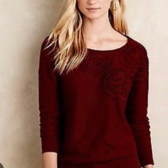 Anthropologie Plenty by Tracy Reese Red Sweater - Picture 2 of 12